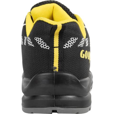 Scarpe antinfortunistiche Goodyear in tessuto knit GY STRIPE S1P nero-giallo TG.43 - 735343